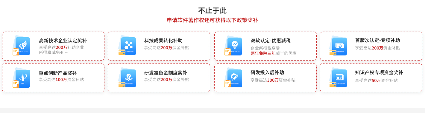 申請軟件著作權對應獎補政策