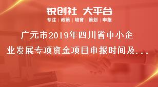 廣元市2019年四川省中小企業發展專項資金項目申報時間及報送要求獎補政策