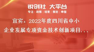 宜賓：2022年度四川省中小企業(yè)發(fā)展專(zhuān)項(xiàng)資金技術(shù)創(chuàng)新項(xiàng)目支持對(duì)象獎(jiǎng)補(bǔ)政策
